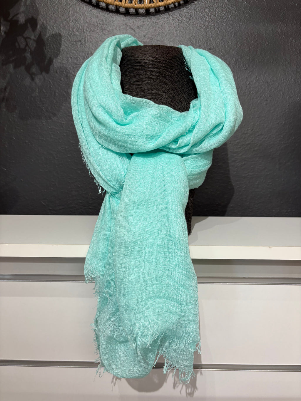 Foulard turquoise menthe