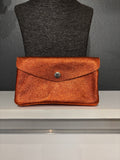 Porte-monnaie Orange en Cuir