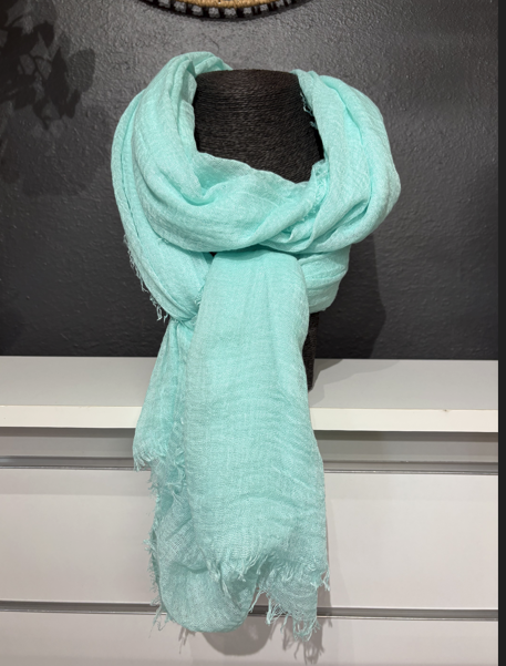 Foulard turquoise menthe